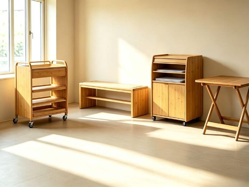 MSL Bamboo furniture, shoe benches, and cabinets